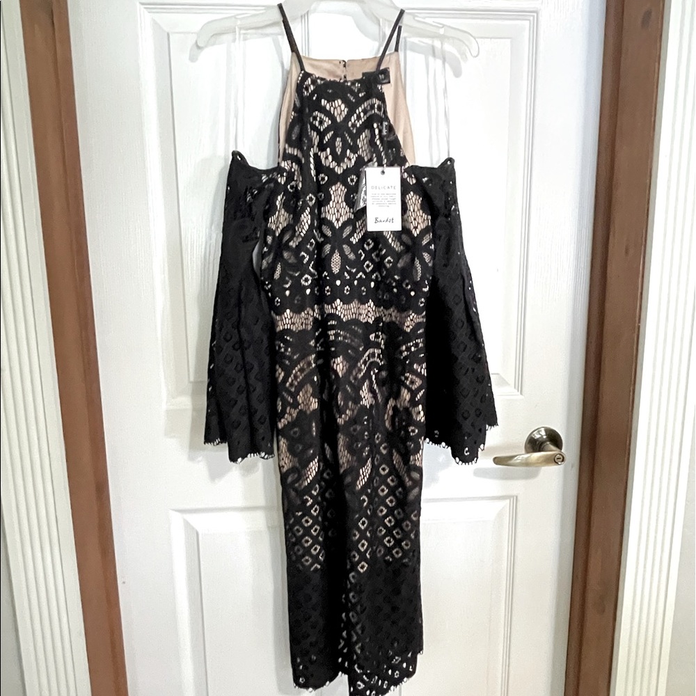 Bardot Halter Lined Off the Shoulder Dress NWT US6
